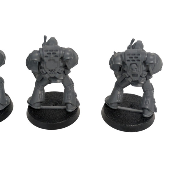 Warhammer 40k Dark Angels Space Marines Lot of 5 Assembled Unpainted w Brush - Picture 16 of 16